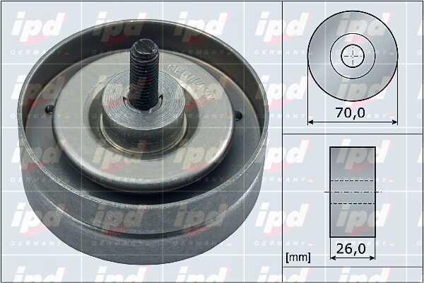 IPD 15-4061 V-ribbed belt tensioner (drive) roller 154061