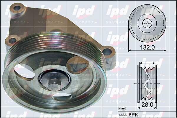 IPD 15-4055 V-ribbed belt tensioner (drive) roller 154055
