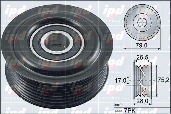 IPD 15-4052 V-ribbed belt tensioner (drive) roller 154052