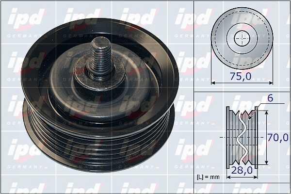 IPD 15-4003 V-ribbed belt tensioner (drive) roller 154003