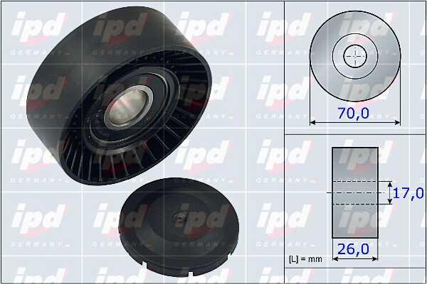 IPD 15-4002 V-ribbed belt tensioner (drive) roller 154002