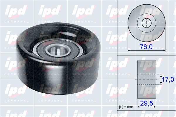 IPD 15-3997 V-ribbed belt tensioner (drive) roller 153997
