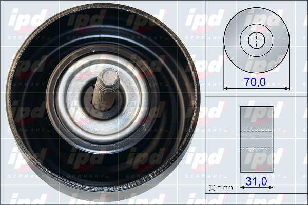 IPD 15-3992 V-ribbed belt tensioner (drive) roller 153992