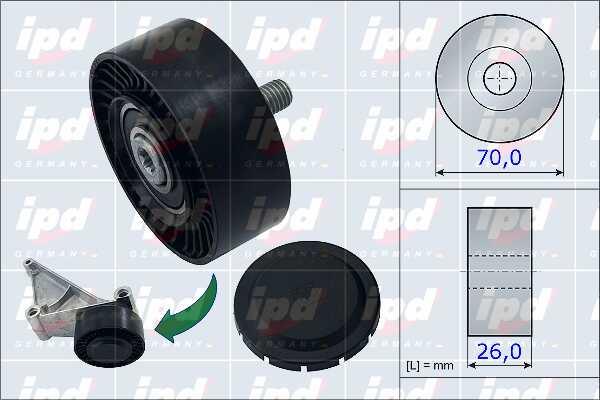 IPD 15-3979 V-ribbed belt tensioner (drive) roller 153979