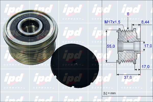 IPD 15-3968 Freewheel clutch, alternator 153968