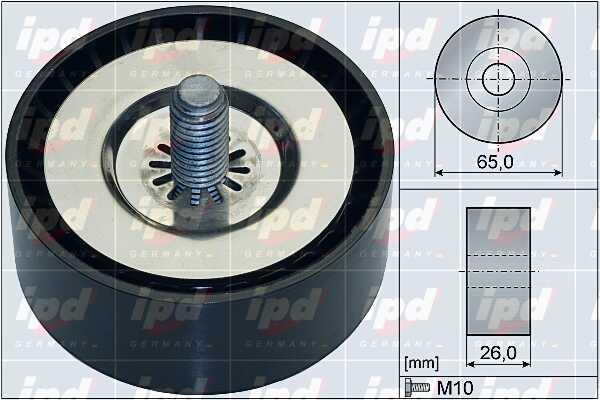 IPD 15-3934 V-ribbed belt tensioner (drive) roller 153934
