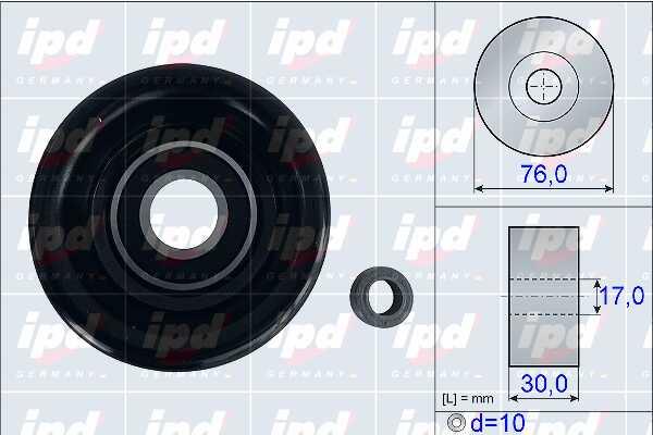 IPD 15-3928 V-ribbed belt tensioner (drive) roller 153928