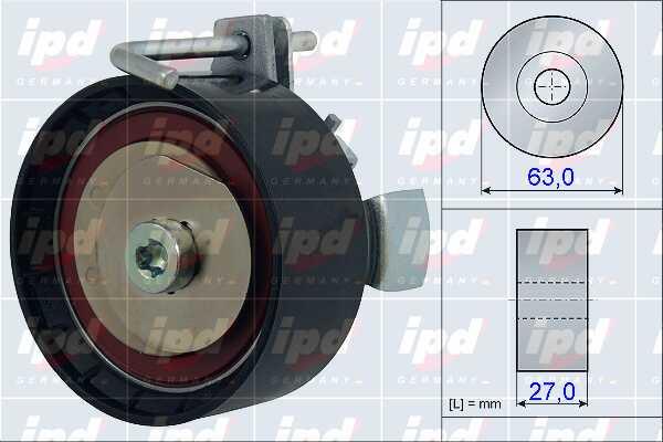 IPD 15-3902 Tensioner pulley, timing belt 153902