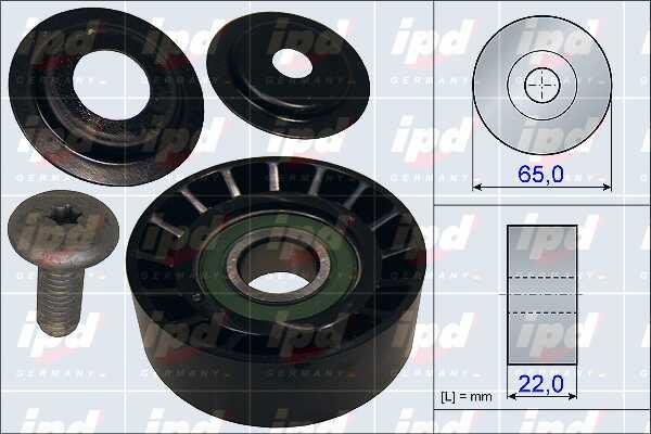 IPD 15-3895 V-ribbed belt tensioner (drive) roller 153895