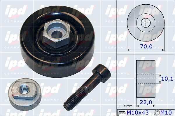 IPD 15-3885 V-ribbed belt tensioner (drive) roller 153885