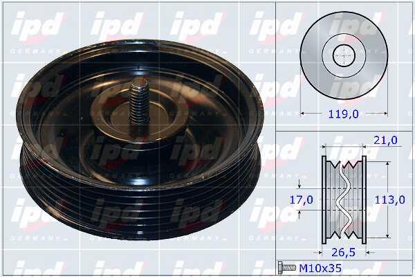 IPD 15-3884 V-ribbed belt tensioner (drive) roller 153884