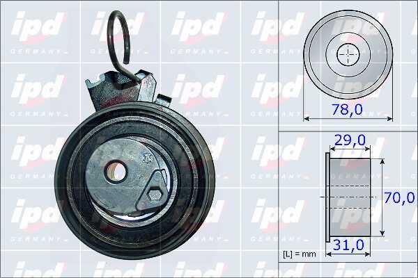 IPD 15-3866 Tensioner pulley, timing belt 153866