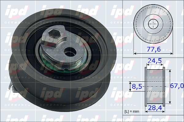 IPD 15-3860 Tensioner pulley, timing belt 153860
