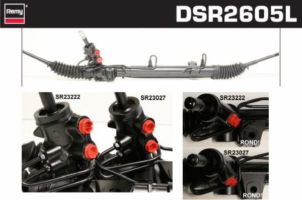 Remy DSR2605L Steering Gear DSR2605L