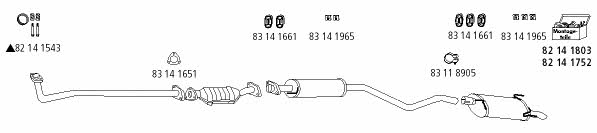  OP_284 Exhaust system OP284