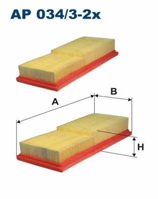 Air filter Filtron AP 034/3-2X