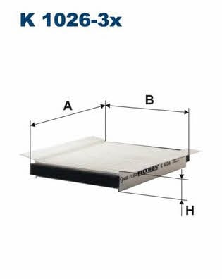Cabin filter Filtron K 1026-3X