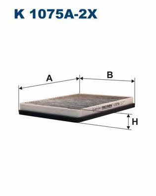 Cabin filter with activated carbon Filtron K 1075A-2X