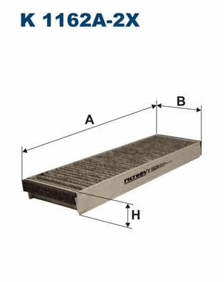 Cabin filter with activated carbon Filtron K 1162A-2X