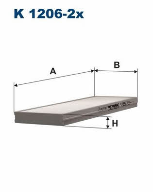 Cabin filter Filtron K 1206-2X