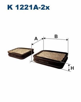 Cabin filter with activated carbon Filtron K 1221A-2X