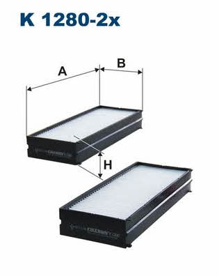 Cabin filter Filtron K 1280-2X