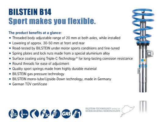Bilstein BIL_005051 Suspension Kit, coil springs BIL005051