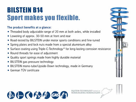 Bilstein BIL_009516 Suspension Kit, coil springs BIL009516