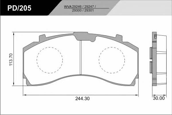 Fras-le PD/205_CV ADVANCED Brake Pad Set, disc brake PD205CVADVANCED