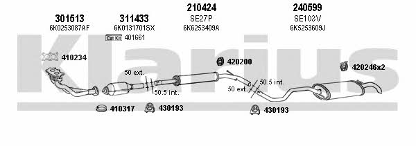 Klarius 790126E Exhaust system 790126E