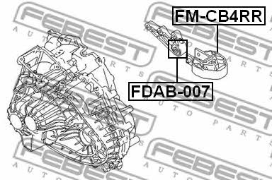 Engine mount, rear Febest FM-CB4RR
