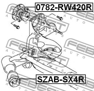 Rear wheel hub Febest 0782-RW420R