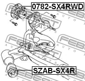 Febest Wheel hub with rear bearing – price 687 PLN