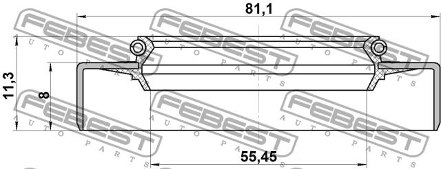 Febest Rear wheel hub oil seal – price 18 PLN