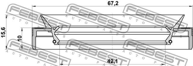 SHAFT SEALS SINGLE Febest 95MEY-44671016C