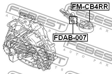 Febest Engine mount, rear – price 168 PLN