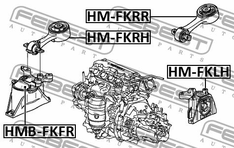Engine mount, front Febest HMB-FKFR