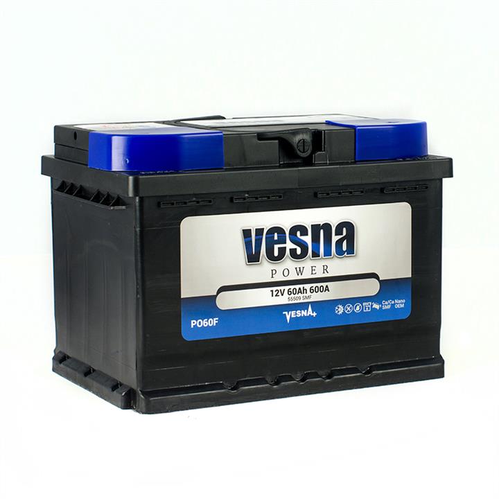 Vesna 415 262 Battery Vesna Power 12V 60AH 600A(EN) R+ 415262