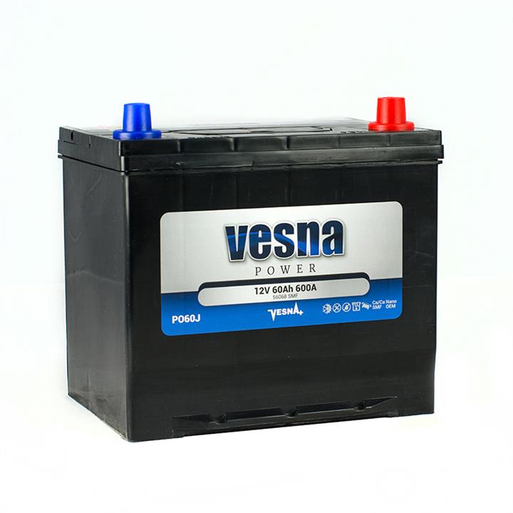 Vesna 415060 Battery Vesna Power 12V 60AH 600A(EN) R+ 415060