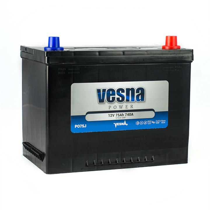 Vesna 415875 Battery Vesna Power 12V 75AH 740A(EN) R+ 415875