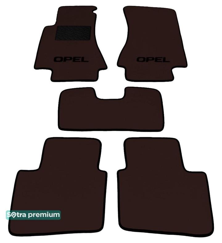 Sotra 00021-CH-CHOCO Interior mats Sotra two-layer brown for Opel Omega b (1994-2003), set 00021CHCHOCO