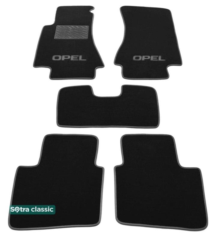 Sotra 00021-GD-BLACK Interior mats Sotra two-layer black for Opel Omega b (1994-2003), set 00021GDBLACK