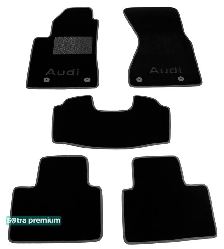 Sotra 00022-CH-BLACK Interior mats Sotra two-layer black for Audi A8 (1994-2002), set 00022CHBLACK
