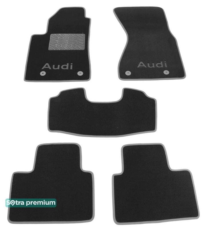 Sotra 00022-CH-GREY Interior mats Sotra two-layer gray for Audi A8 (1994-2002), set 00022CHGREY