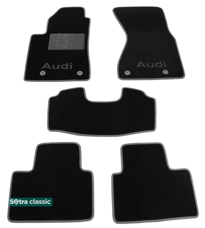 Sotra 00022-GD-BLACK Interior mats Sotra two-layer black for Audi A8 (1994-2002), set 00022GDBLACK