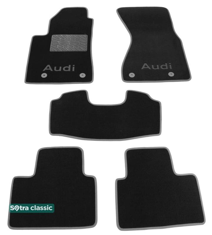 Sotra 00022-GD-GREY Interior mats Sotra two-layer gray for Audi A8 (1994-2002), set 00022GDGREY