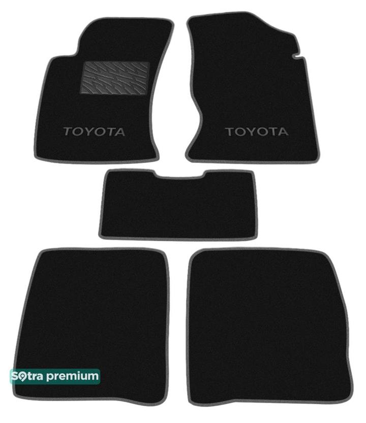 Sotra 00032-CH-BLACK Interior mats Sotra two-layer black for Toyota Carina e (1992-1997), set 00032CHBLACK