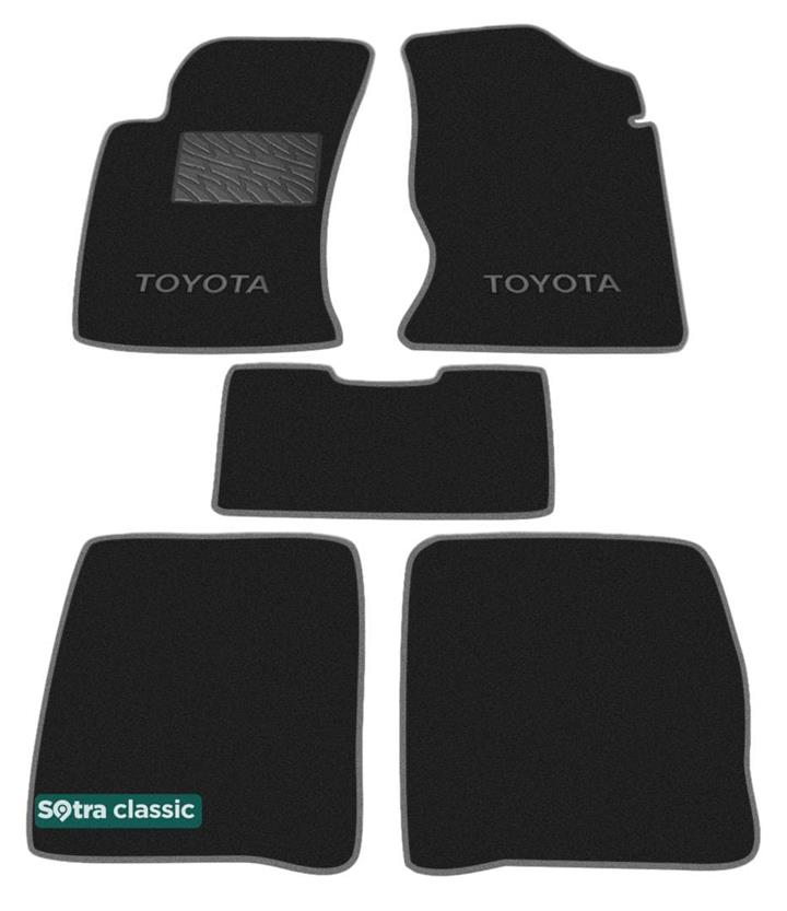 Sotra 00032-GD-BLACK Interior mats Sotra two-layer black for Toyota Carina e (1992-1997), set 00032GDBLACK