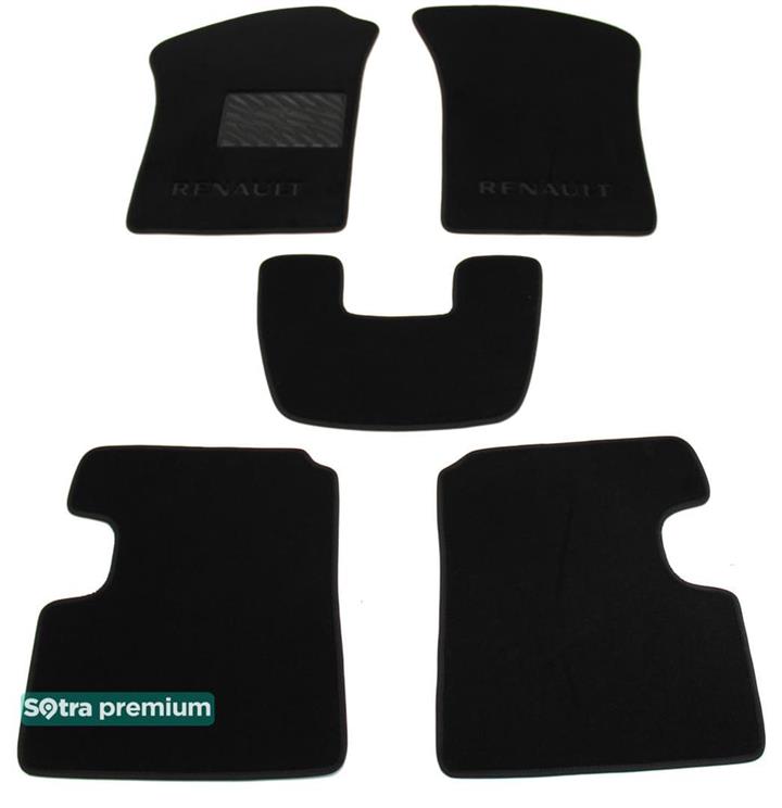 Sotra 00036-CH-BLACK Interior mats Sotra two-layer black for Renault Twingo (1993-2007), set 00036CHBLACK