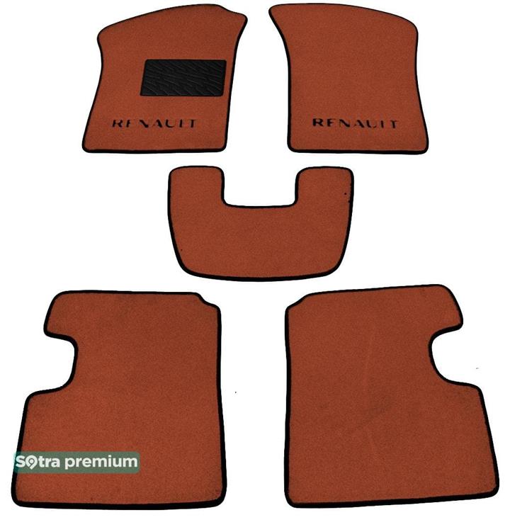 Sotra 00036-CH-TERRA Interior mats Sotra two-layer terracotta for Renault Twingo (1993-2007), set 00036CHTERRA